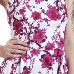 "Pink Floral Dress" Mittellanges Kleid Weiß/pink Von H&R London -Angebote Weib Zauber Store 232338d emp