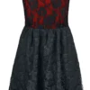 "Lady Jane" Mittellanges Kleid Schwarz/rot Von Gothicana By EMP -Angebote Weib Zauber Store 287007a emp