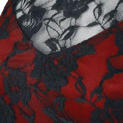 "Lady Jane" Mittellanges Kleid Schwarz/rot Von Gothicana By EMP -Angebote Weib Zauber Store 287007d emp