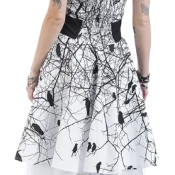 "Dark Crow" Mittellanges Kleid Weiß Von Vixxsin -Angebote Weib Zauber Store 298185wb
