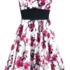 "Pink Floral Dress" Mittellanges Kleid Weiß/pink Von H&R London -Angebote Weib Zauber Store 314786a emp