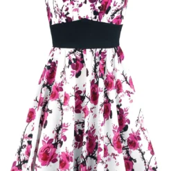 "Pink Floral Dress" Mittellanges Kleid Weiß/pink Von H&R London