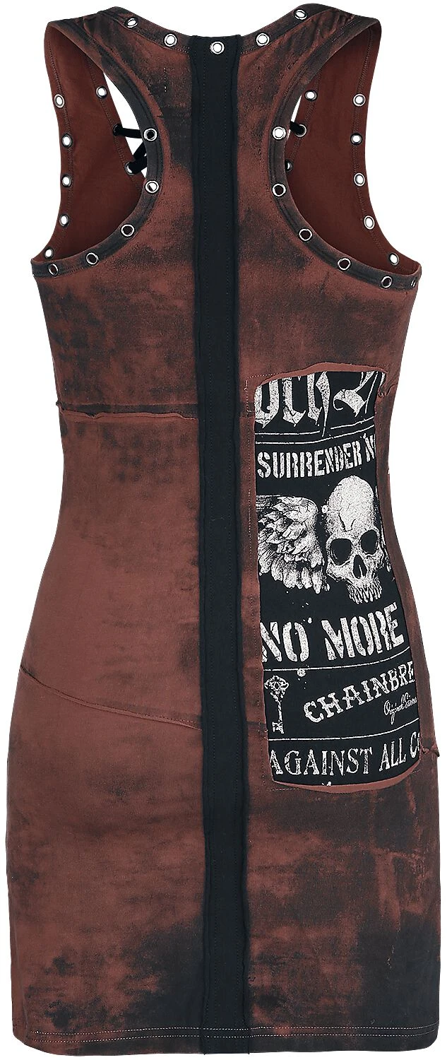 "Stay A Little Longer" Kurzes Kleid Braun Von Rock Rebel By EMP 4 "Stay A Little Longer" Kurzes Kleid Braun Von Rock Rebel By EMP – Bild 2