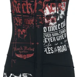 "Stay A Little Longer" Kurzes Kleid Schwarz Von Rock Rebel By EMP