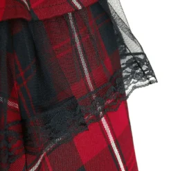 "Red Tartan Gothic Dress" Kurzes Kleid Schwarz/rot Von H&R London -Angebote Weib Zauber Store 375149d