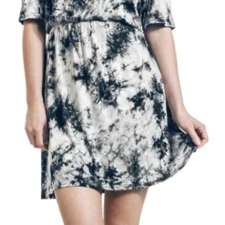 "Saga Tie Dye" Kurzes Kleid Grau Von Innocent -Angebote Weib Zauber Store 376758wa