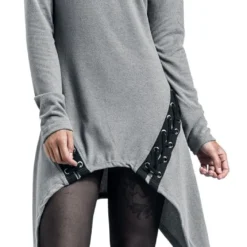 "Hazard Dress" Kurzes Kleid Grau Von Poizen Industries -Angebote Weib Zauber Store 383955wa