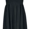 "Ladies Smoked Off Shoulder Dress" Kurzes Kleid Schwarz Von Urban Classics -Angebote Weib Zauber Store 390444a
