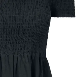"Ladies Smoked Off Shoulder Dress" Kurzes Kleid Schwarz Von Urban Classics -Angebote Weib Zauber Store 390444d