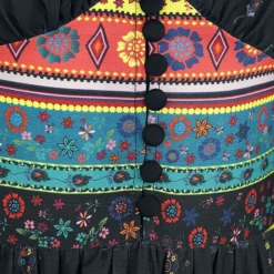 "Megan Fiesta Maxi Dress" Langes Kleid Schwarz Von Voodoo Vixen -Angebote Weib Zauber Store 391373d