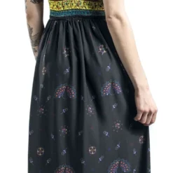 "Megan Fiesta Maxi Dress" Langes Kleid Schwarz Von Voodoo Vixen -Angebote Weib Zauber Store 391373wb