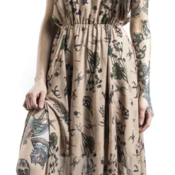 "Apothecary Master Sundress" Langes Kleid Beige Von Jawbreaker -Angebote Weib Zauber Store 391374wa