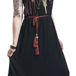 "Phönix" Langes Kleid Schwarz/bordeaux Von Harry Potter -Angebote Weib Zauber Store 394034wa