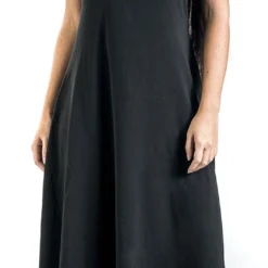"Mora Dress" Mittellanges Kleid Schwarz Von Vixxsin -Angebote Weib Zauber Store 395389wa