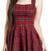 "Irvine Pinafore Dress" Mittellanges Kleid Rot Von Hell Bunny -Angebote Weib Zauber Store 444098