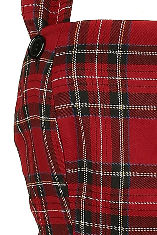 "Irvine Pinafore Dress" Mittellanges Kleid Rot Von Hell Bunny 6 "Irvine Pinafore Dress" Mittellanges Kleid Rot Von Hell Bunny – Bild 4