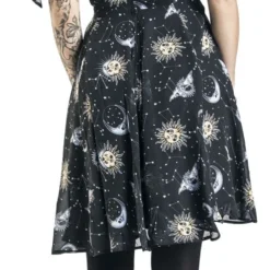 "Solaris Dress" Mittellanges Kleid Schwarz Von Hell Bunny -Angebote Weib Zauber Store 444118wb