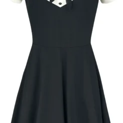 "In A Mood Tie Neck Dress" Kurzes Kleid Schwarz/weiß Von Jawbreaker