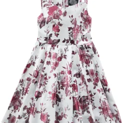 "Aphrodite Metallic Swing Dress" Kleid Altweiß/rosa Von H&R London