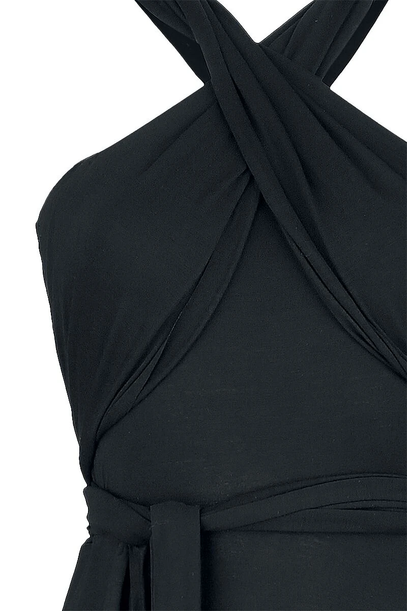 "Endless Forms Most Beautiful" Mittellanges Kleid Schwarz Von Black Premium By EMP 6 "Endless Forms Most Beautiful" Mittellanges Kleid Schwarz Von Black Premium By EMP – Bild 4