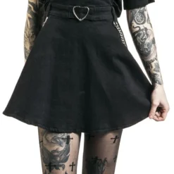 "Love Me Right Dungeree Style Dress" Kurzes Kleid Schwarz Von Jawbreaker -Angebote Weib Zauber Store 457955wa