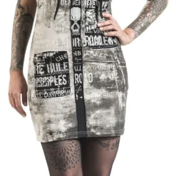 "Stay A Little Longer" Kurzes Kleid Beige Von Rock Rebel By EMP -Angebote Weib Zauber Store 459017wa