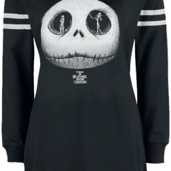 "Jack Skellington - Skull" Mittellanges Kleid Schwarz Von The Nightmare Before Christmas