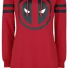 "Logo" Mittellanges Kleid Rot Von Deadpool -Angebote Weib Zauber Store 460887a