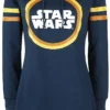 "Retro Logo" Mittellanges Kleid Blau Von Star Wars -Angebote Weib Zauber Store 460888a