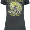"Amplified Collection - Killer World Tour 81'" Kurzes Kleid Charcoal Von Iron Maiden -Angebote Weib Zauber Store 465071a