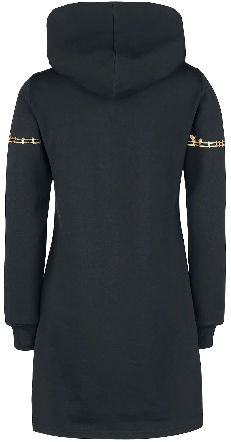 "Jack Skellington - Skull" Mittellanges Kleid Schwarz Von The Nightmare Before Christmas 4 "Jack Skellington - Skull" Mittellanges Kleid Schwarz Von The Nightmare Before Christmas – Bild 2