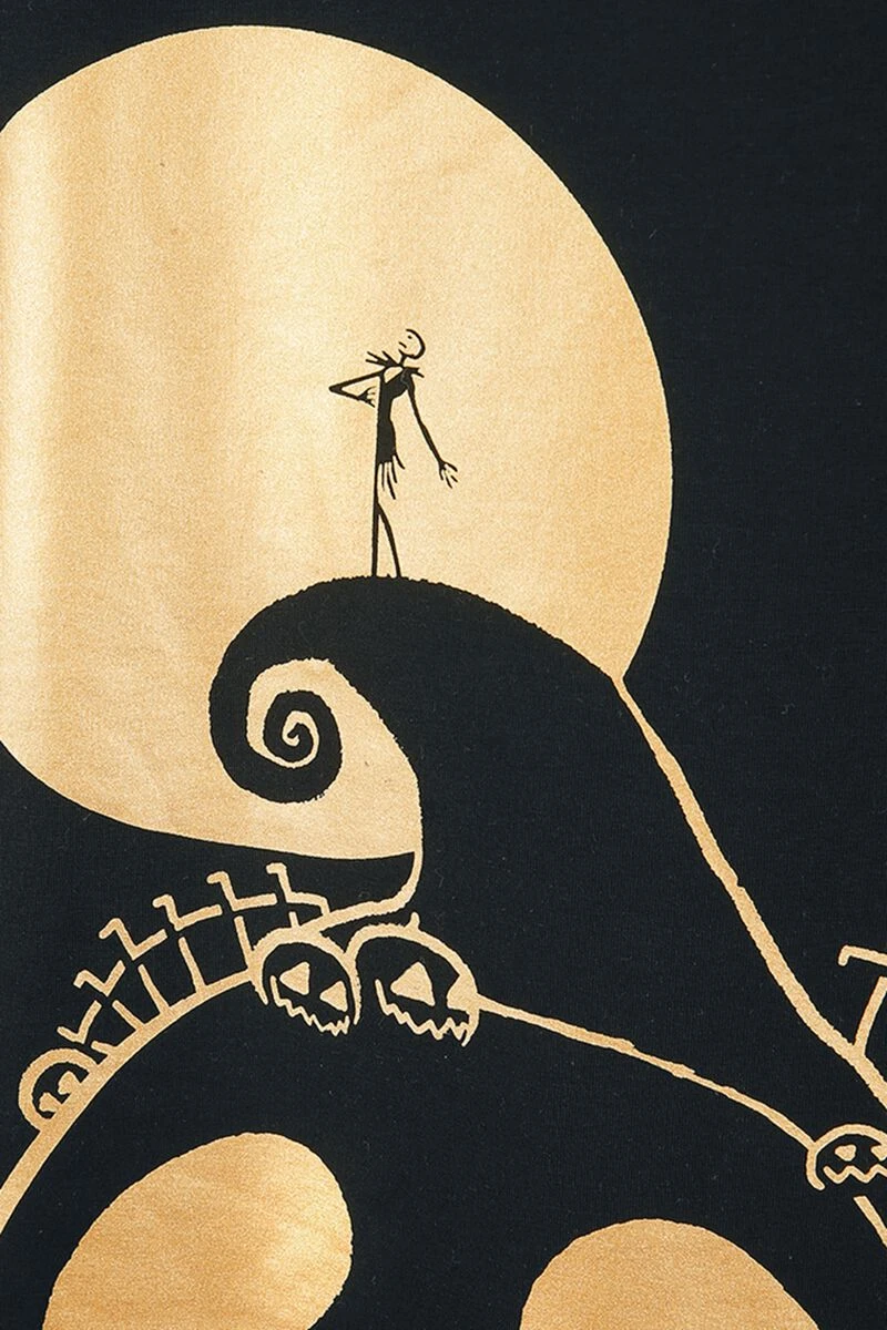 "Jack Skellington - Skull" Mittellanges Kleid Schwarz Von The Nightmare Before Christmas 5 "Jack Skellington - Skull" Mittellanges Kleid Schwarz Von The Nightmare Before Christmas – Bild 3