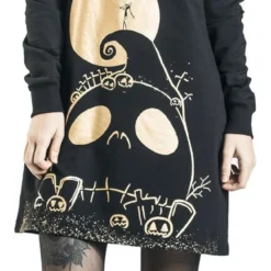 "Jack Skellington - Skull" Mittellanges Kleid Schwarz Von The Nightmare Before Christmas 10 "Jack Skellington - Skull" Mittellanges Kleid Schwarz Von The Nightmare Before Christmas -Angebote Weib Zauber Store 472692wa