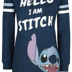 "Hello I'm Stitch" Mittellanges Kleid Blau Von Lilo & Stitch