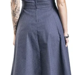 "Spot Perfection Fit & Flare Dress" Mittellanges Kleid Navy Von Banned Retro -Angebote Weib Zauber Store 480383wb
