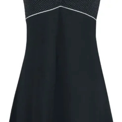 "Mini Dots Dress" Mittellanges Kleid Schwarz/weiß Von Pussy Deluxe