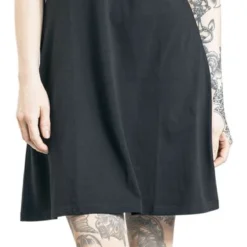 "Mini Dots Dress" Mittellanges Kleid Schwarz/weiß Von Pussy Deluxe -Angebote Weib Zauber Store 480457wa
