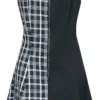 "Death Check Dress" Kurzes Kleid Schwarz/blau Von Banned Alternative -Angebote Weib Zauber Store 480615a