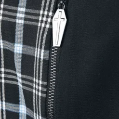 "Death Check Dress" Kurzes Kleid Schwarz/blau Von Banned Alternative -Angebote Weib Zauber Store 480615d2