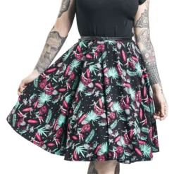"Aloha Dress" Mittellanges Kleid Schwarz Von Pussy Deluxe -Angebote Weib Zauber Store 480621wa