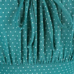 "Tessy Green Gathered Dress" Mittellanges Kleid Petrol Von Voodoo Vixen -Angebote Weib Zauber Store 482499d