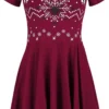 "Spider X-Mas" Kurzes Kleid Rot Von Outer Vision -Angebote Weib Zauber Store 485497a