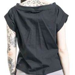 "2 In 1 Top Tee Dress" Kurzes Kleid Schwarz/grau Von Forplay -Angebote Weib Zauber Store 485669wb