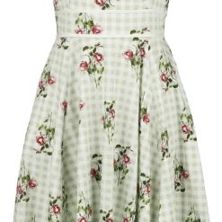 "Sarina Swing Dress" Mittellanges Kleid Weiß/grau Von H&R London