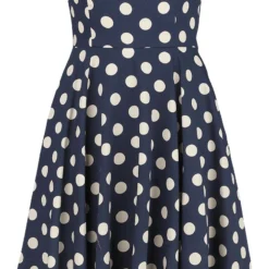 "Zea Swing Dress" Mittellanges Kleid Blau/weiß Von H&R London