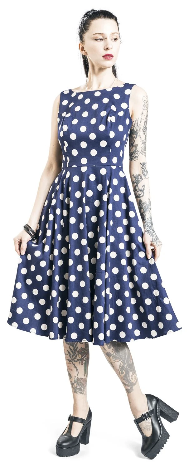 "Zea Swing Dress" Mittellanges Kleid Blau/weiß Von H&R London 6 "Zea Swing Dress" Mittellanges Kleid Blau/weiß Von H&R London – Bild 4