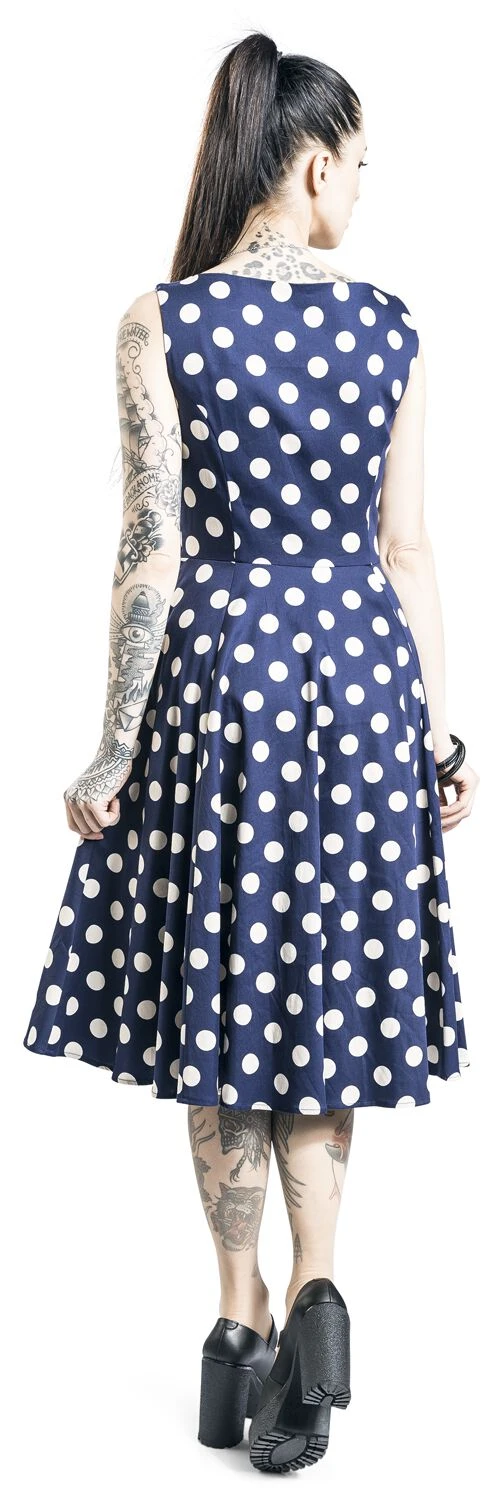 "Zea Swing Dress" Mittellanges Kleid Blau/weiß Von H&R London 7 "Zea Swing Dress" Mittellanges Kleid Blau/weiß Von H&R London – Bild 5