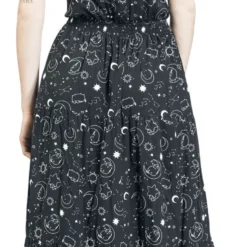 "Starlight" Langes Kleid Schwarz Von Pusheen -Angebote Weib Zauber Store 488445wb