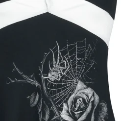 "Widow Roses" Kurzes Kleid Schwarz/weiß Von Alchemy England -Angebote Weib Zauber Store 489518d