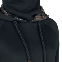 "Sweatkleid Mit Braunem Saum" Kurzes Kleid Schwarz Von RED By EMP -Angebote Weib Zauber Store 492027d